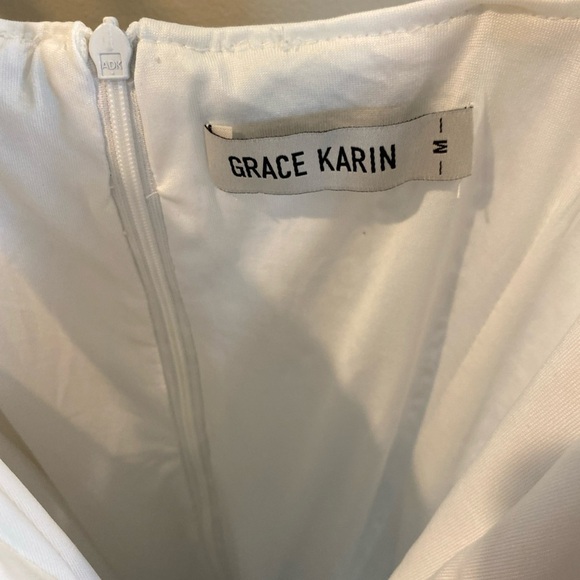 Grace Karin Sparkling Sequins Silver Party Cocktail Dress Medium - Picture 4 of 7